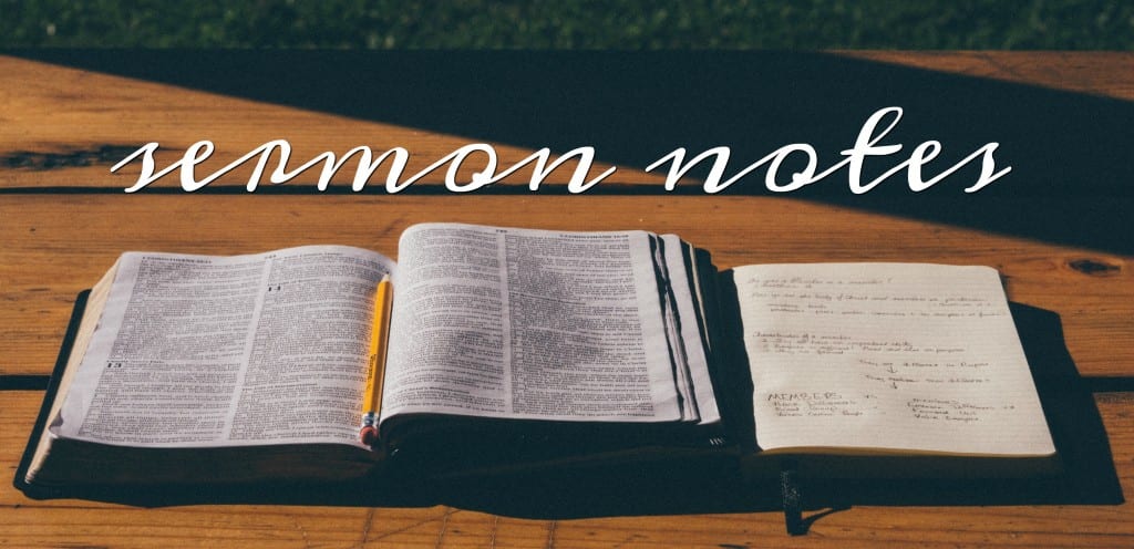 Sermon Notes 2